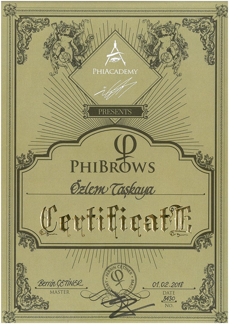 Phibrows Sertifika